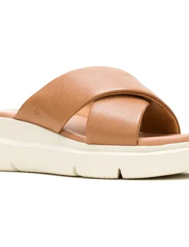 Uplift Leather Womens Tan Sandals - Hush puppies - FashionsVida