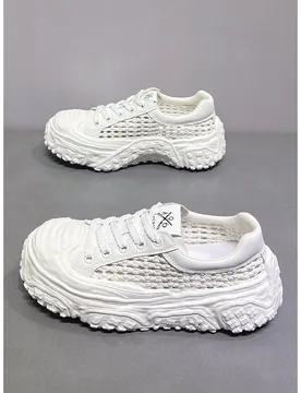 Women's Shoes New Fashion Luxury Breathable Non-slip Wear-resistant Outdoor Casual Mesh Hollow-Out Chunky Platform Sneakers - Aliexpress - FashionsVida