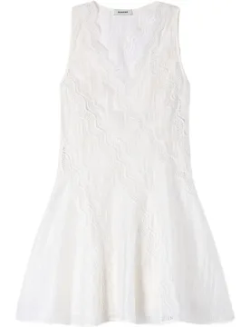 Vestido corto acampanado con lino - sandro - FashionsVida