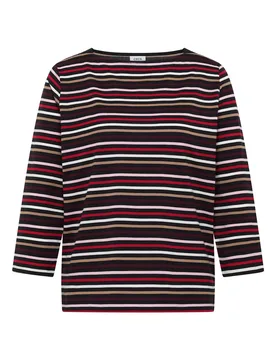 TO Multi triped Boatneck hi female - S - FashionsVida