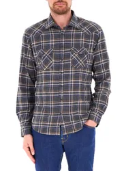 SUN68 Camicia a quadri GRIGIO L