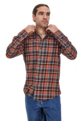 Camicia a quadri arancio 100% cotone US Golf CC09 XL
