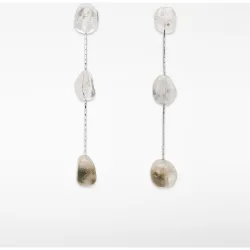 Pendientes con cadena fina de piedras