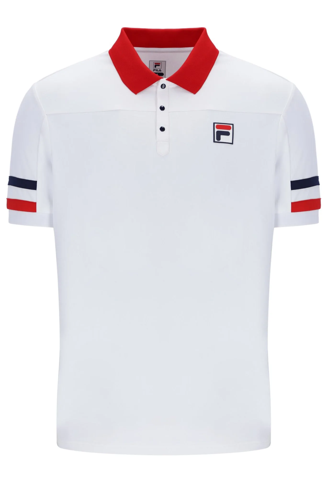 White Mens Tennis F-Box Polo - XS - FILA Tennis - FashionsVida