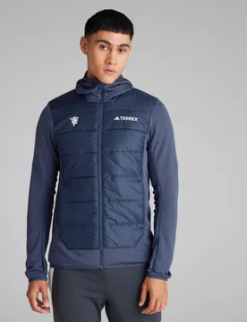 Manchester United x Mens Terrex Multi Hybrid Insulated Jacket Navy S - Adidas - FashionsVida