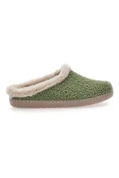 Pantofole verdi in tessuto effetto teddy con interno con pelo GG549 37