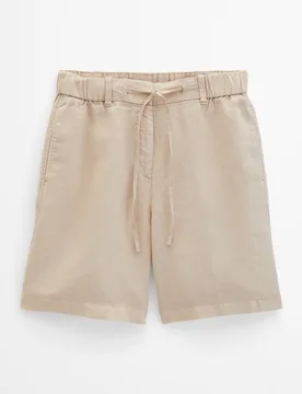 Pantalones cortos relajados de lino con cintura elástica - MARC O'POLO - FashionsVida