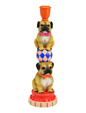 Kerzenhalter Hundepyramide bunt - Wurm - FashionsVida