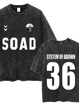 Washed Vintage System of A Down Toxicity T-shirt Men Women Rock Football Oversized T Shirt 90s Alternative Metal Merch T-shirts - Aliexpress - FashionsVida