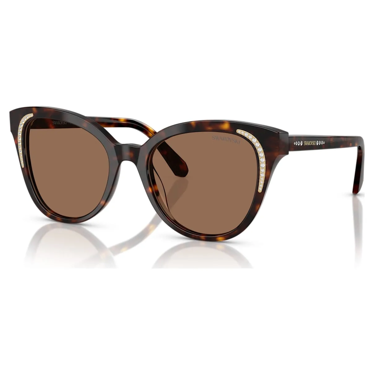 Occhiali da sole, Forma a farfalla, SK6031, Marroni OS - Swarovski - FashionsVida