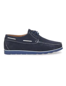 Scarpe Stringate Blu In Vera Pelle Made in Italy 09 42 - JERPOINT - FashionsVida