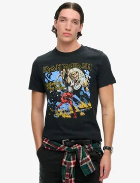 Superdry Herren Iron Maiden x Superdry Limited Edition T-shirt Schwarz - Größe: S - 49.99 - FashionsVida