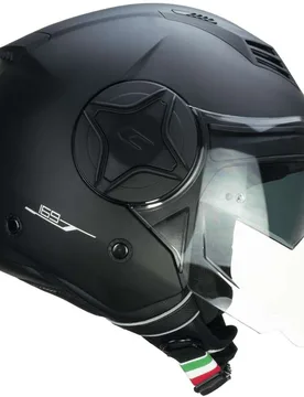 Casco Moto Jet Doppia Visiera 169A ILLI Mono Nero Opaco taglia M - Cgm - FashionsVida