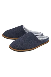 Mens Plush Lined Mule Slippers With Memory Foam - - Size: 7