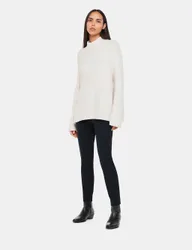 Cotton Rich Skinny Ankle Grazer Trousers Navy female