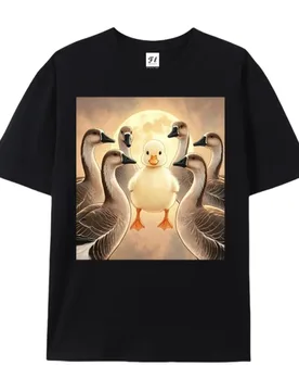 Unisex Funny Duck Goose Moon Tees Six Goose Moon Parody Graphic T-Shirt Derpy Duck Meme Stylish Ironic Tee for Men And Women - Aliexpress - FashionsVida