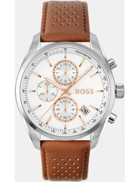Reloj de hombre Grand Prix 44 1514313 cronógrafo de piel - Boss - FashionsVida
