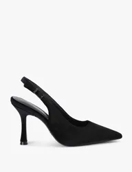 Velvet Pointed Court Shoes Black female