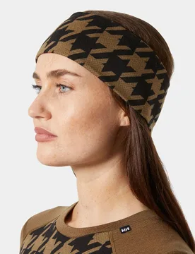 LIFA® Merino Headband Brown STD - Sepia Houndstooth Aop Brown - Unisex - Helly Hansen - FashionsVida
