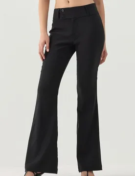 Womens Low Waist Flare Pants - Black - Size X-Small - Hiccup - FashionsVida