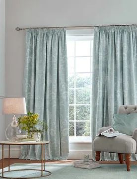 Josette Pencil Pleat Blackout Curtains Duck Egg - Laura Ashley - FashionsVida