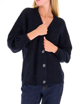 Cardigan scollo a V BLU NOTTE XL - Kocca - FashionsVida