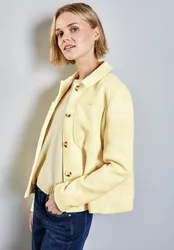 Karierte Jacke female Gelb