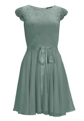 Cocktailkleid aus Spitze und Chiff female