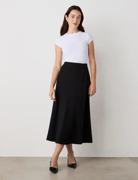 Jersey Midi Skirt Black female - Finery London - FashionsVida