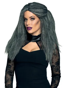 Gekräuselte Hexenperücke für Damen dunkelgrau - female - BOLAND BV - FashionsVida