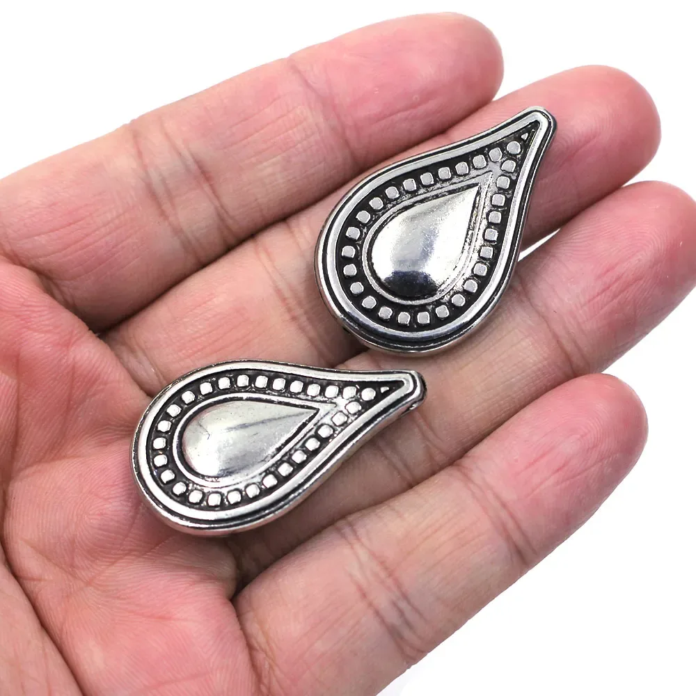 Pcs Silver Tone Teardrop CCB Spacer Beads 35x22mm - Aliexpress - FashionsVida