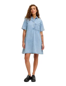 Vestito Corto A Maniche Corte Amara Sille Jjxx Light Blue Denim L - Jack & jones - FashionsVida