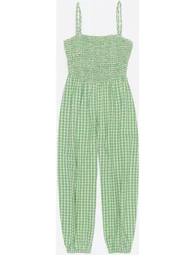 Mono de mujer fruncido y bombacho cuadros - Bimba y Lola - FashionsVida