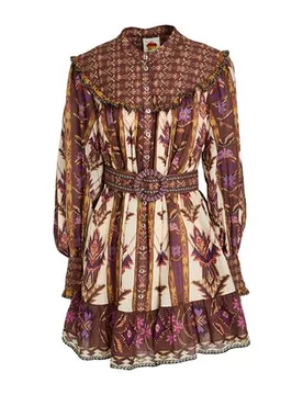 Minivestido Mujer Marrón M Mujer - Farm Rio - FashionsVida