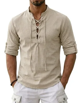  Men Long Sleeved LinenT-Shirts Medieval Vintage Viking Top Cotton Shirts Men Halloween Costume Breathable Tops Yoga Shirts - Aliexpress - FashionsVida