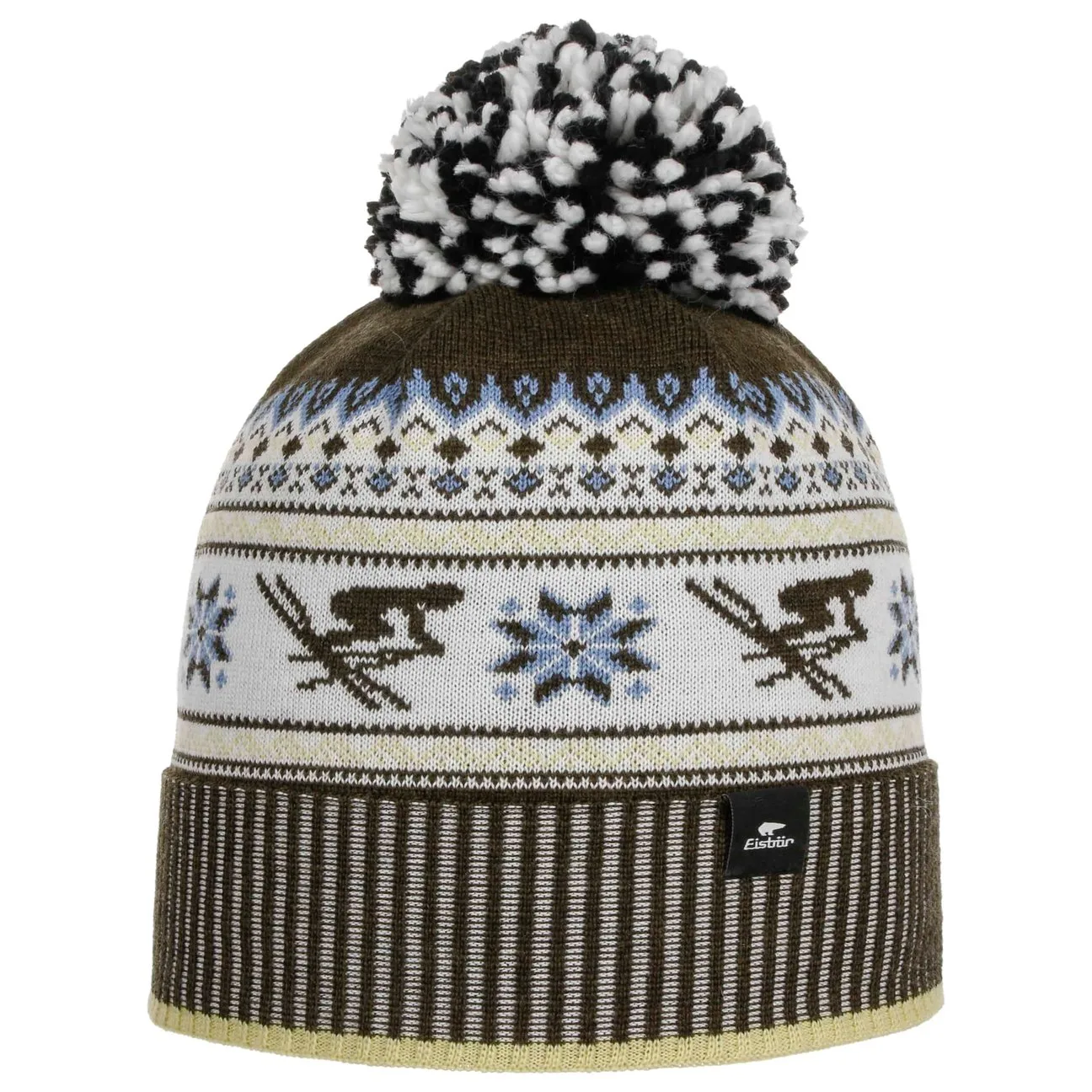 Retroski Pompom Hat by - khaki - Herren - Size: One Size - Eisbär - FashionsVida