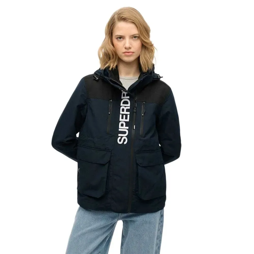 Giacca Colour Block Ult Windbreaker Eclipse Navy / Black XL - Superdry - FashionsVida