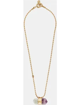 Collar Kali dorado con aventurina - GAS Bijoux - FashionsVida