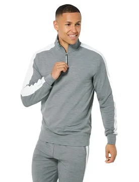 T-shirt à Manches Longues Et Col Montant Colorado Cashmere Grey Melange / Fresh White S - super.natural - FashionsVida