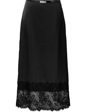 Falda midi con cintura alta y detalle de encaje - JDY - FashionsVida