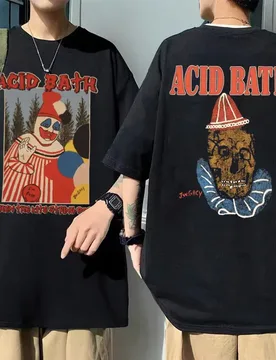 Acid Bath When The Kite String Pops Album Double Sided Print T Shirt Men Women Fashion Trend T-shirts Male Gothic Oversized Tees - Aliexpress - FashionsVida