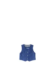 Gilet misto lino BLU CHIARO 18M