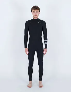 Combinaison En Néoprène à Manches Longues Avec Fermeture éclair Sur La Poitrine Advant 2/2 Mm Black S - Hurley - FashionsVida