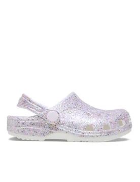 Kids Classic Fantasy Glitter Clogs (4-10 small) White Mix Female - Crocs - FashionsVida