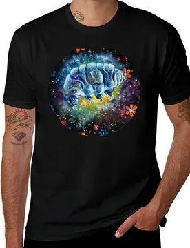 Floral Space Tardigrade- Galaxy Traveling Water Bear T-Shirt Urban Style Casual Short Sleeve Top - Aliexpress - FashionsVida