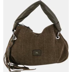 Bolso hobo de tamaño medio en tejido resistente con bandolera ajustable