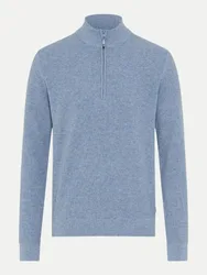 Strickpullover STEFFEN aus Wolle-Kaschmir-Mix Blau XXXL