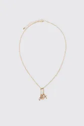 Herren Goldene Anhänger-Charm-Halskette