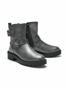 Hallux-Stiefelette Reißverschluss - Silber Metalic - female - Size: 42 - Avena - FashionsVida