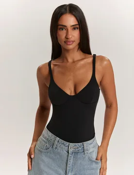 Body de estilo camisola de unicolor casual para mujer L - Shein - FashionsVida
